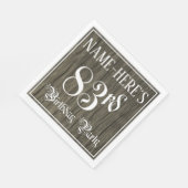 Serviette En Papier Fête du 83e anniversaire — Script fantaisie, Faux (Coin)