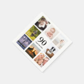 Serviette En Papier fête du 90e anniversaire photo collage gars (Coin)