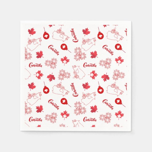 Serviette En Papier Fête du Canada (Devant)