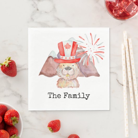 Serviette En Papier Fête du Canada (En situation)