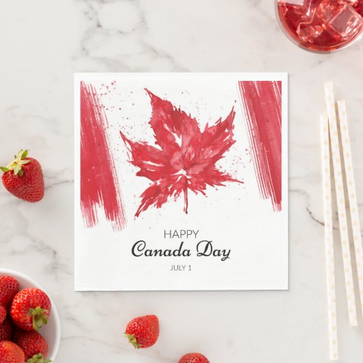 Serviette En Papier Fête du Canada (En situation)