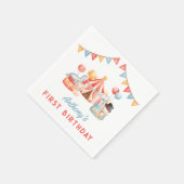 Serviette En Papier Fête du Carnaval moderne de Mare Circus Premier an (Coin)