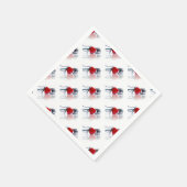 Serviette En Papier Fête du coeur et de la stéthoscope (Coin)