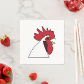 Serviette En Papier Fête du Coq Poule (En situation)