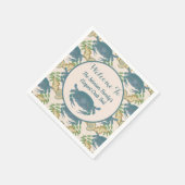 Serviette En Papier Fête du crabe Élégant Crabes bleus, Coquillages (Coin)