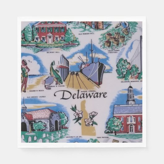 Serviette En Papier Fête du Delaware (Devant)