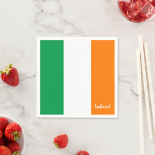 Serviette En Papier Fête du drapeau irlandais mode / fans de sport