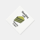 Serviette En Papier Fête du gâteau vert Matcha (Coin)