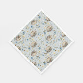 Serviette En Papier Fête du lapin du jardin Bleu (Coin)