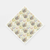 Serviette En Papier Fête du lapin du jardin Jaune (Coin)