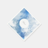 Serviette En Papier Fête du Motif Boy Blue Watercolor (Coin)