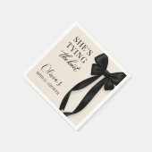 Serviette En Papier Fête du Noud Noir qu'Elle Noue (Coin)