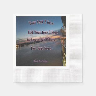 Serviette En Papier Fête du papier du coucher du soleil