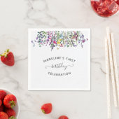 Serviette En Papier Fête du premier anniversaire du fleur sauvage (En situation)