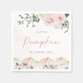 Serviette En Papier Fête du premier anniversaire du petit Citrouille (Devant)