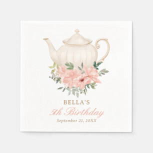 Serviette En Papier Fête du thé floral Anniversaire