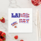 Serviette En Papier Fête du Travail - (En situation)