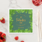 Serviette En Papier Fête du trèfle de la Saint-Patrick (En situation)