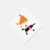 Serviette En Papier Fête du vin et fromage amusante (Coin)