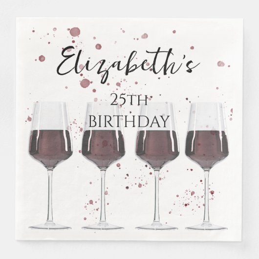 Serviette En Papier Fête du vin rouge (Devant)
