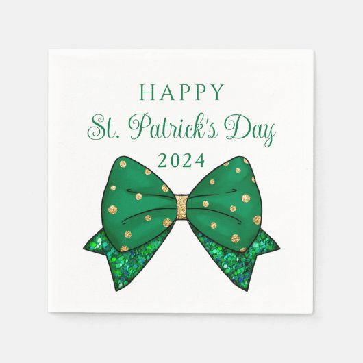Serviette En Papier Fête élégante de la Saint-Patrick (Devant)
