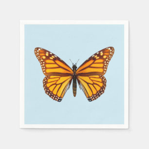 Serviette En Papier Fête élégante du papillon monarque