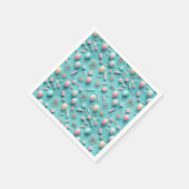 Serviette En Papier Fête en bleu (Coin)