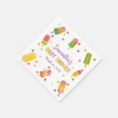 Serviette En Papier Fête estivale Popsicle baby shower Ice Cream (Coin)