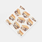 Serviette En Papier Fête extérieure d'automne avec feu de joie et S'mo (Coin)