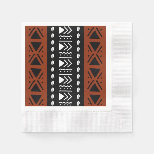 Serviette En Papier Fête Favoriser African Bogolan Design Papier Napki (Devant)