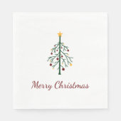 Serviette En Papier Fête Festive de Noël moderne (Devant)