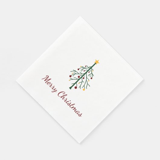 Serviette En Papier Fête Festive de Noël moderne (Coin)
