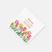 Serviette En Papier Fête florale 60 ans (Coin)