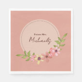 Serviette En Papier Fête florale botanique rose Fleurs printanières jo (Devant)