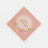 Serviette En Papier Fête florale botanique rose Fleurs printanières jo (Coin)