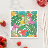 Serviette En Papier Fête florale tropicale (En situation)