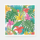 Serviette En Papier Fête florale tropicale (Devant)