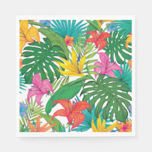 Serviette En Papier Fête florale tropicale