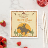 Serviette En Papier Fête folle de cowboy occidental (En situation)