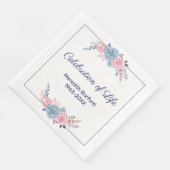 Serviette En Papier Fête funéraire de la vie Florale (Coin)