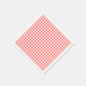 Serviette En Papier Fête Gingham Fraise (Coin)