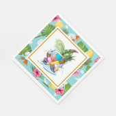 Serviette En Papier Fête Hawaïenne Luau (Coin)