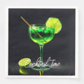 Serviette En Papier Fête Heure Neon Populaire Personnalisé (Devant)