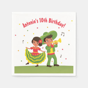 Serviette En Papier Fête hispanique mexicaine Anniversaire de enfant P