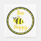 Serviette En Papier Fête joyeuse abeille bourdon (Devant)
