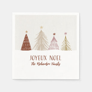 Serviette En Papier Fête Joyeux Noel Chic de Noël