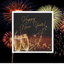 Fête ! Joyeux Nouvel An serviettes