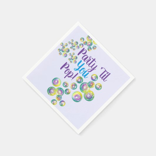 Serviette En Papier Fête jusqu'à vous Pop souffler bulles Iridescente (Coin)