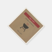 Serviette En Papier Fête Kraft & Rustic BBQ Anniversaire (Coin)