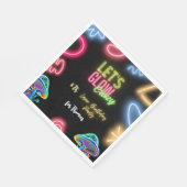 Serviette En Papier Fête laser d'anniversaire de néon fou (Coin)